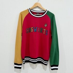 Harry Potter Hogwarts Box Lunch Color Block Crewneck Sweat Shirt Size M